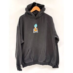 Dragon Ball S Primitive Hoodie Super Sweatshirt Men XL Black Saiyan Blue Goku